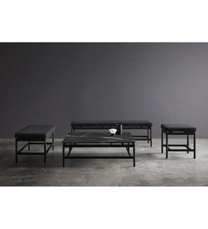 Allred Collaborative - BlascoVila - Rem Square Marble Coffee Table - Small - Rem Square Marble Coffee Table - Small Rem Square Marble Coffee Table - Small - Black Ash / Marquina Marble 302001-Black Ash-Marquina