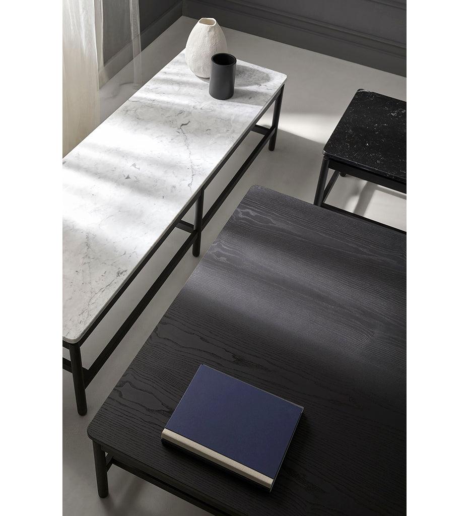 Allred Collaborative - BlascoVila - Rem Square Marble Coffee Table - Small - Rem Square Marble Coffee Table - Small Rem Square Marble Coffee Table - Small - Black Ash / Marquina Marble 302001-Black Ash-Marquina