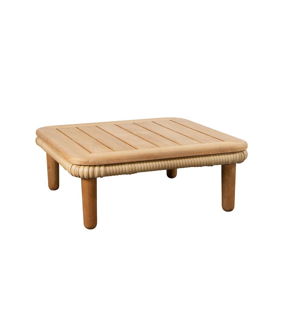 Allred Collaborative - Cane-line - Arch Coffee Table w/ Teak Top - Arch Coffee Table w/ Teak Top Arch Coffee Table w/ Teak Top - Natural Flat Weave FUT 50800FUT