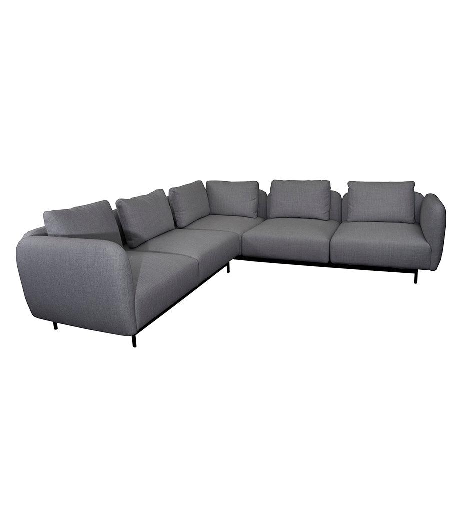 Allred Collaborative - Cane-line - Aura Corner Sofa w/ High Armrest - Aura Corner Sofa w/ High Armrest Aura Corner Sofa w/ High Armrest - Light Grey Ambience 3013 AURA 7.3013