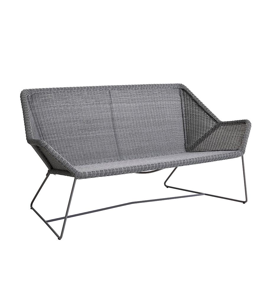 Allred Collaborative - Cane-line - Breeze 2-Seater Sofa - Breeze 2-Seater Sofa Breeze 2-Seater Sofa - Light Grey Weave LI 5567LI