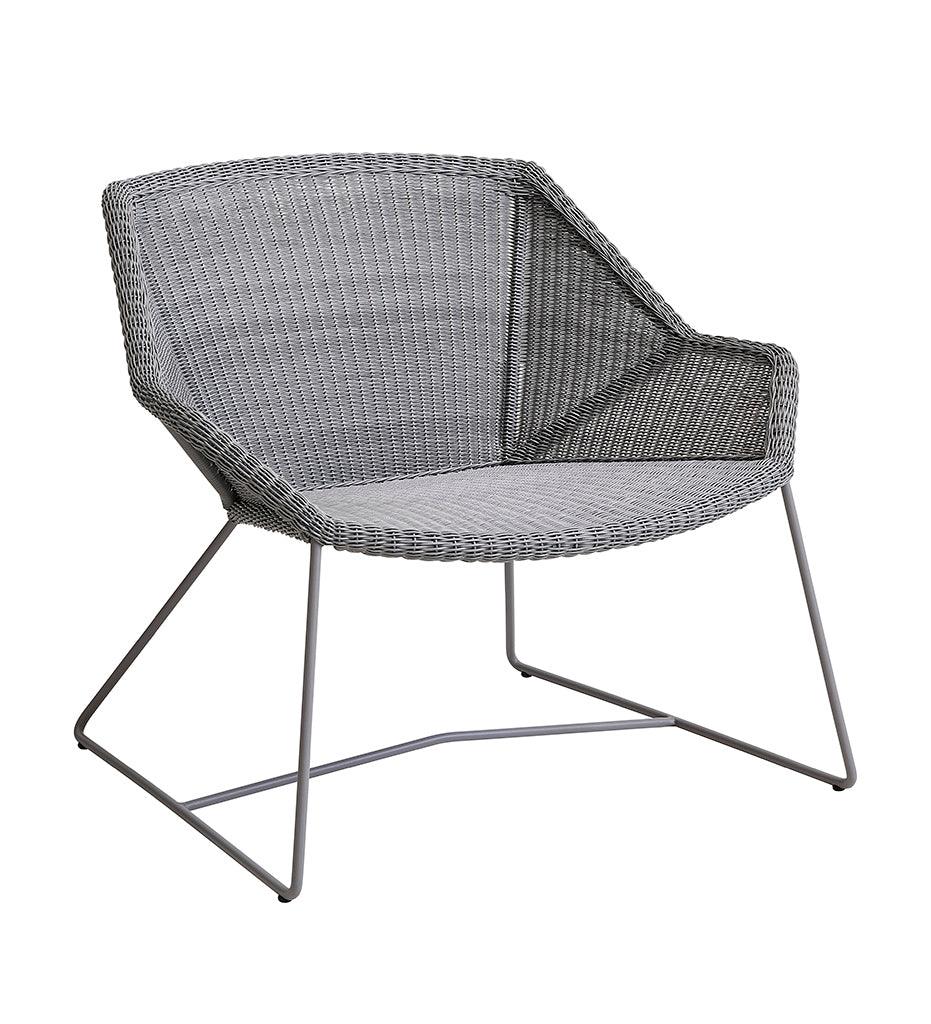 Allred Collaborative - Cane-line - Breeze Lounge Chair - Breeze Lounge Chair Breeze Lounge Chair - Light Grey Weave LI 5468LI