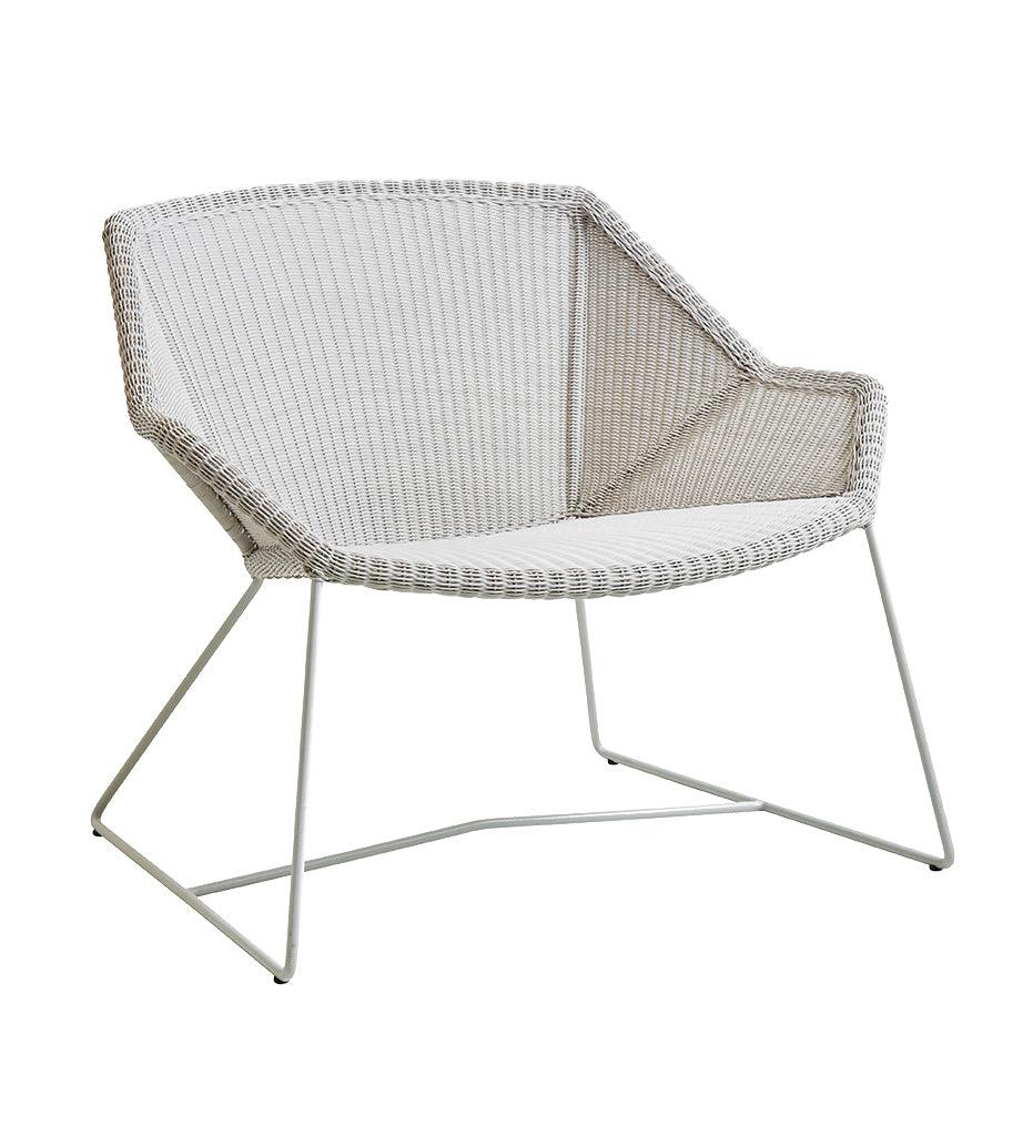 Allred Collaborative - Cane-line - Breeze Lounge Chair - Breeze Lounge Chair Breeze Lounge Chair - White Grey Weave LW 5468LW