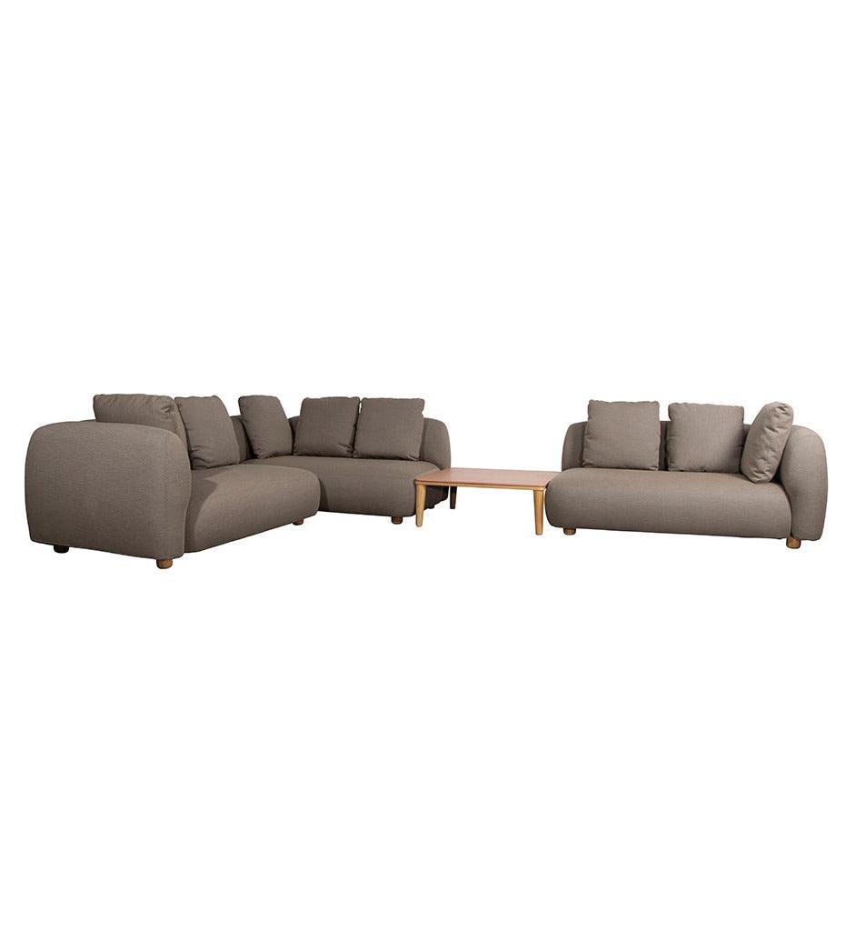 Allred Collaborative - Cane-line - Capture Corner Sofa w/ Table - Capture Corner Sofa w/ Table Capture Corner Sofa w/ Table - Taupe AirTouch AITT CAPTURE 5