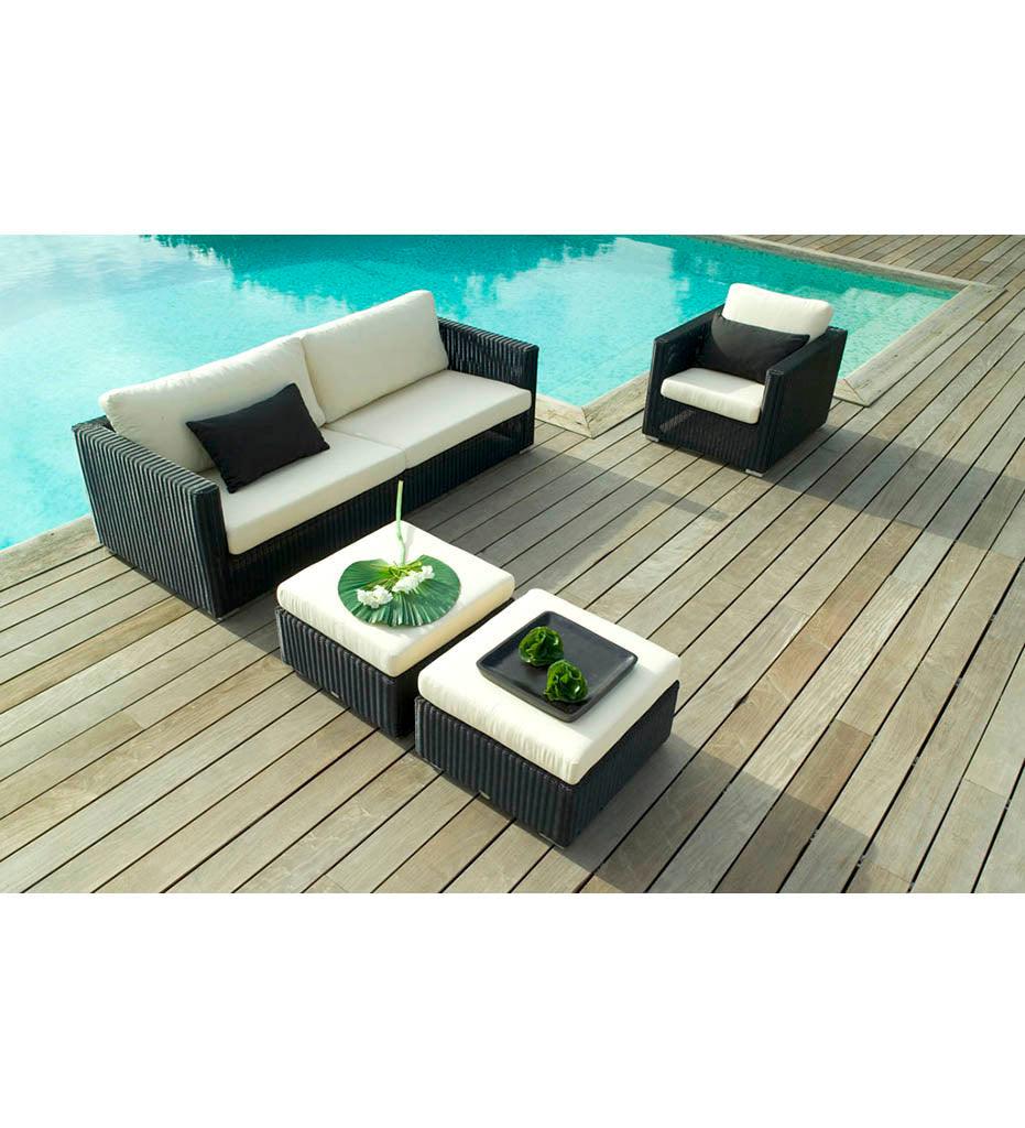 Allred Collaborative - Cane-line - Chester Ottoman / Coffee Table - Chester Ottoman / Coffee Table - 5390G