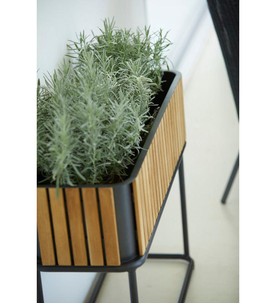 Allred Collaborative - Cane-line - Combine Plant Box - Rectangular - Combine Plant Box - Rectangular Combine Plant Box - Rectangular - Teak-Lava Grey TAL 5706TAL