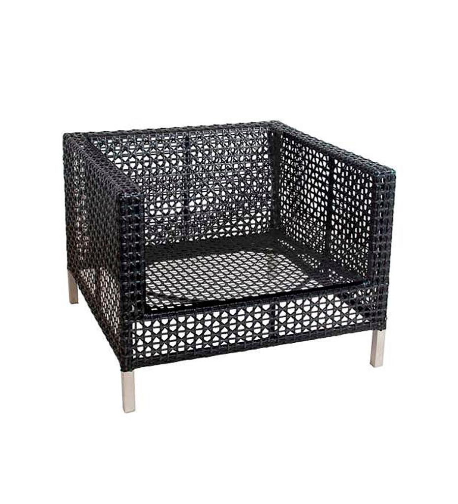 Allred Collaborative - Cane-line - Connect Lounge Chair - Connect Lounge Chair Connect Lounge Chair - Black-Graphite Weave SG 5499SG