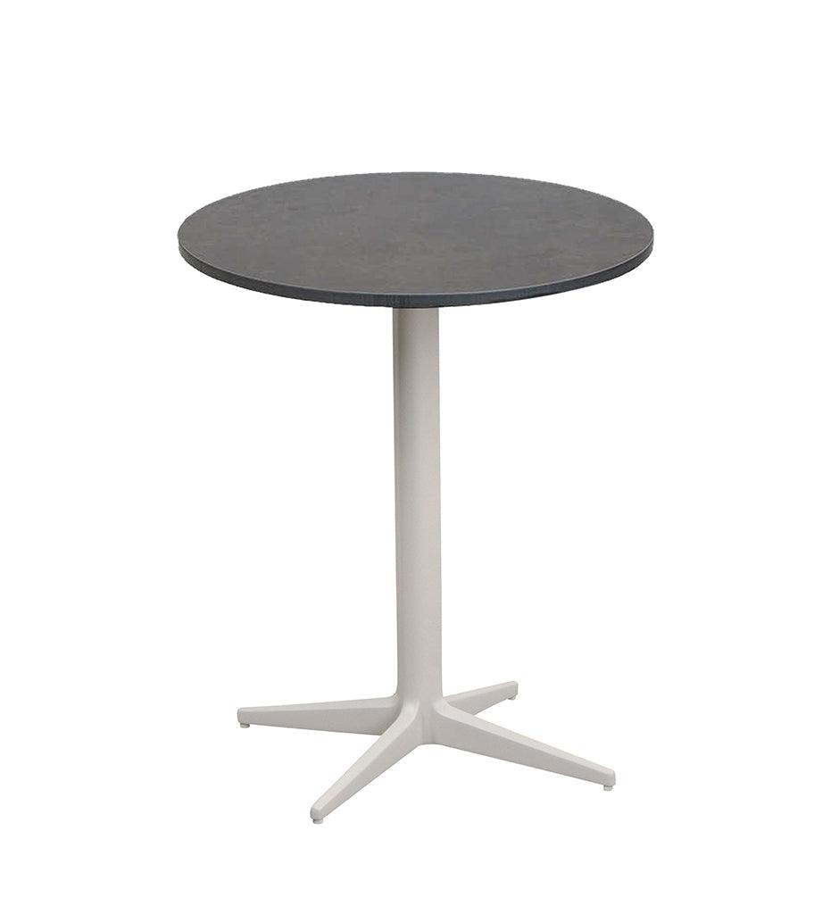 Allred Collaborative - Cane-line - Drop Cafe Table Base - Round Tops - Drop Cafe Table Base - Round Tops Drop Cafe Table Base - Round Tops - Lava Grey AL 50400AL