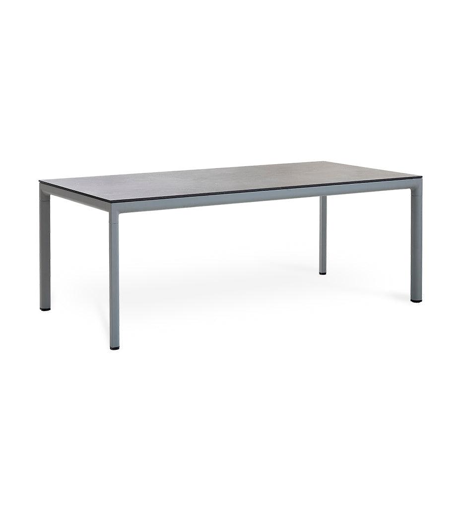 Allred Collaborative - Cane-line - Drop Dining Table Base - Rectangular Large - Drop Dining Table Base - Rectangular Large Drop Dining Table Base - Rectangular Large - Light Grey AI 50406AI