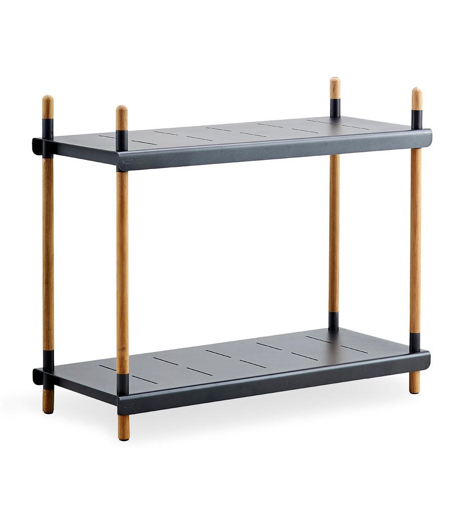 Allred Collaborative - Cane-line - Frame Shelving - High - Frame Shelving - High Frame Shelving - High - Teak-Lava Grey TAL 5790TAL