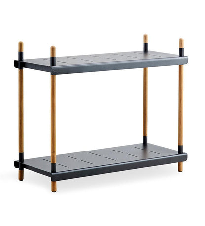 Allred Collaborative - Cane-line - Frame Shelving - High - Frame Shelving - High Frame Shelving - High - Teak-Lava Grey TAL 5790TAL