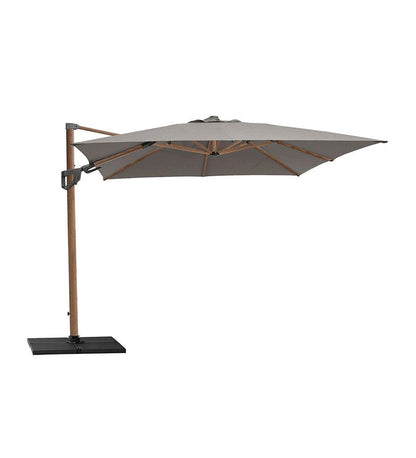 Allred Collaborative - Cane-line - Hyde Luxe Tilt Square Umbrella - Wooden Look - Hyde Luxe Tilt Square Umbrella - Wooden Look Hyde Luxe Tilt Square Umbrella - Wooden Look - Taupe Polyester Y507 58WL3X3Y507