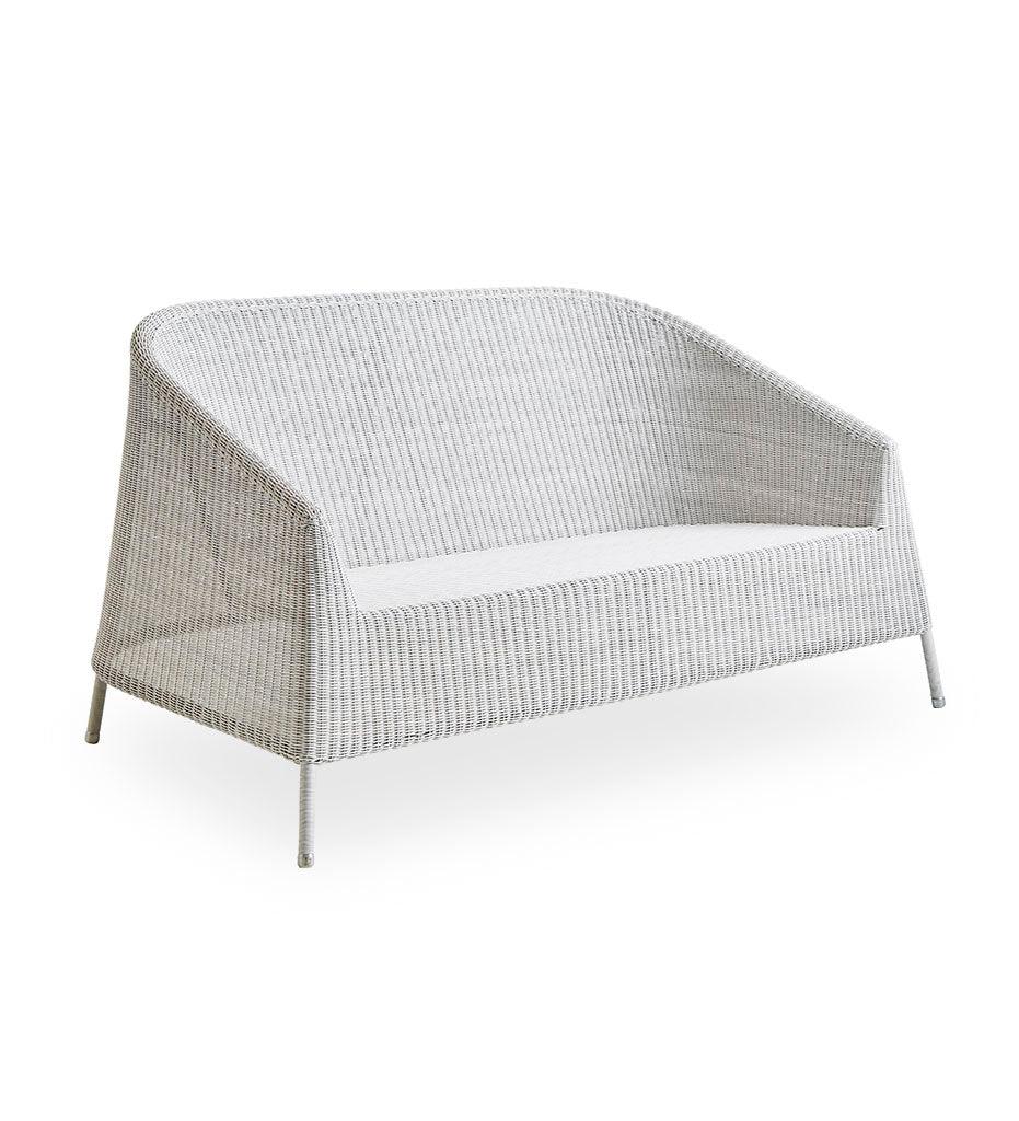 Allred Collaborative - Cane-line - Kingston 2-Seater Sofa - Kingston 2-Seater Sofa Kingston 2-Seater Sofa - White Grey Weave LW 5550LW