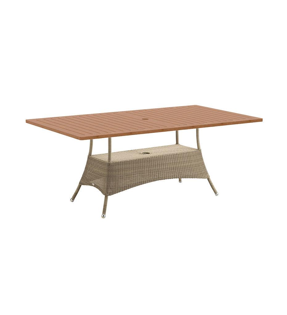 Allred Collaborative - Cane-line - Lansing Rectangular Dining Table Base - Lansing Rectangular Dining Table Base Lansing Rectangular Dining Table Base - Taupe Weave LT 5056LT