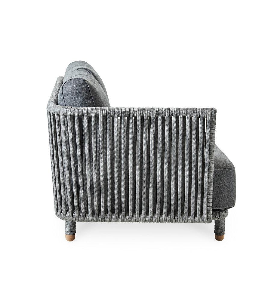 Allred Collaborative - Cane-line - Moments 2-Seater - Right - Moments 2-Seater - Right Moments 2-Seater - Right - MOM Grey-Grey Airtouch ROGAITG 7542ROGAITG