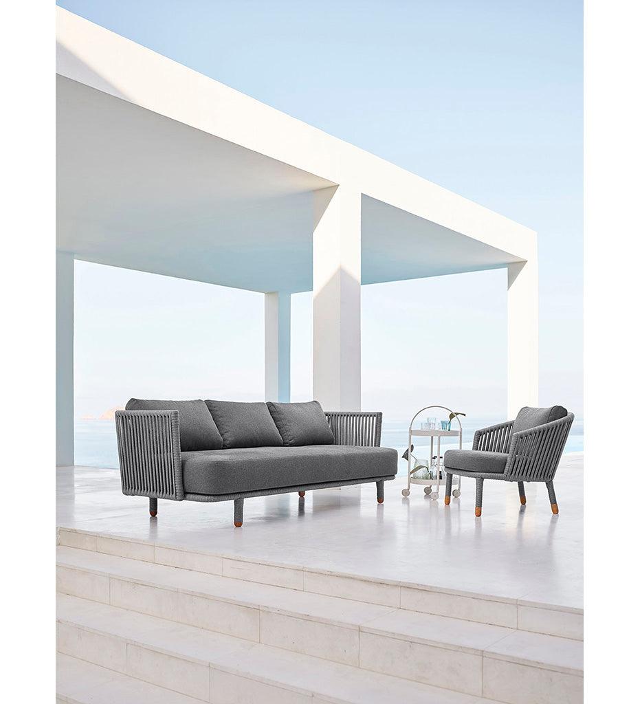 Allred Collaborative - Cane-line - Moments 3-Seater Sofa - Outdoor - Moments 3-Seater Sofa - Outdoor - 7543ROGAITG