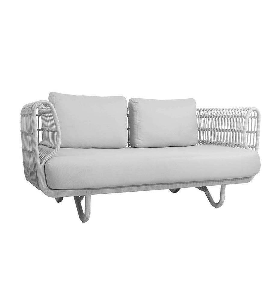 Allred Collaborative - Cane-line - Nest 2-Seater Sofa - Outdoor - Nest 2-Seater Sofa - Outdoor Nest 2-Seater Sofa - Outdoor - White WSW 57522WSW