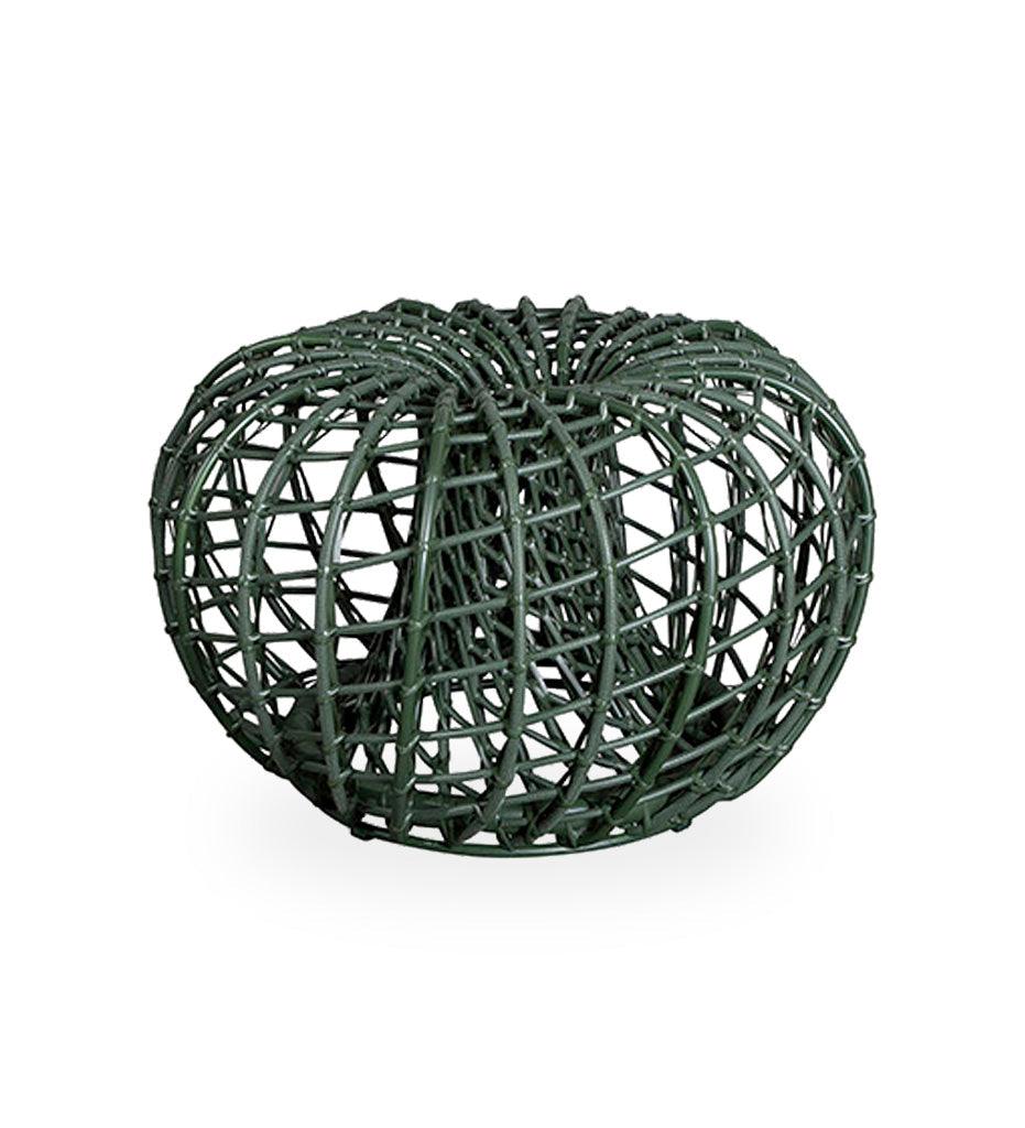 Allred Collaborative - Cane-line - Nest Small Footstool - Outdoor - Nest Small Footstool - Outdoor Nest Small Footstool - Outdoor - Dark Green Weave ADG 57320DG