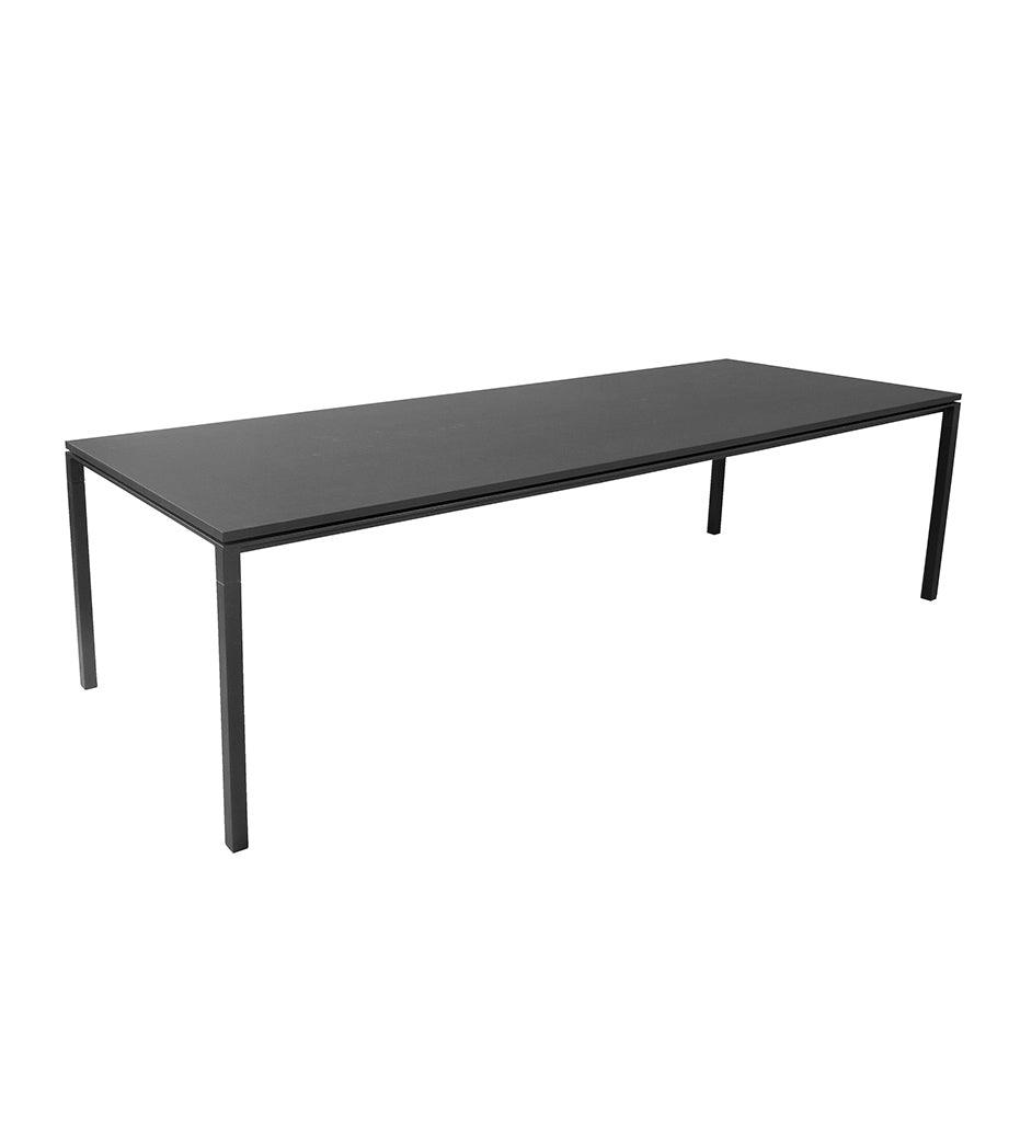 Allred Collaborative - Cane-line - Pure Rectangular Dining Table Base - Large - Pure Rectangular Dining Table Base - Large Pure Rectangular Dining Table Base - Large - Lava Grey AL 5086AL