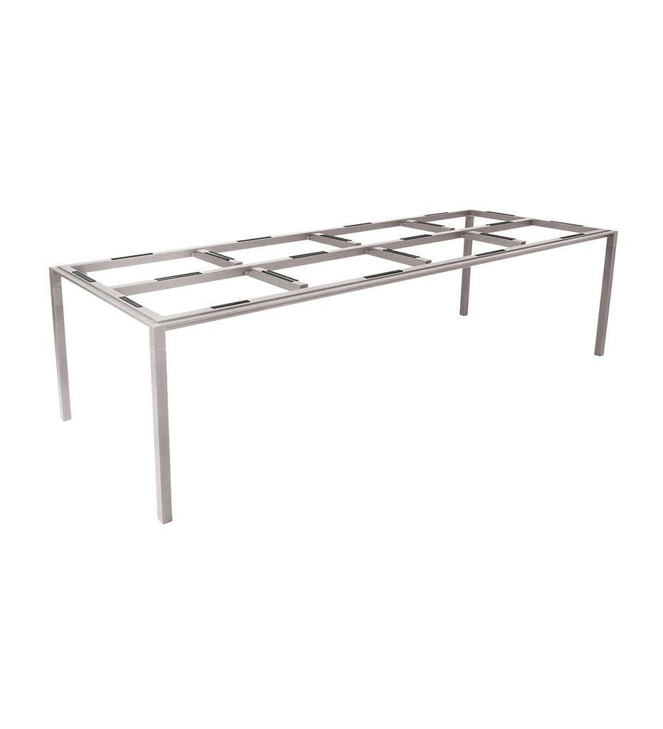 Allred Collaborative - Cane-line - Pure Rectangular Dining Table Base - Large - Pure Rectangular Dining Table Base - Large Pure Rectangular Dining Table Base - Large - Lava Grey AL 5086AL