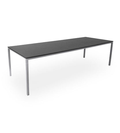 Allred Collaborative - Cane-line - Pure Rectangular Dining Table Base - Large - Pure Rectangular Dining Table Base - Large Pure Rectangular Dining Table Base - Large - Lava Grey AL 5086AL