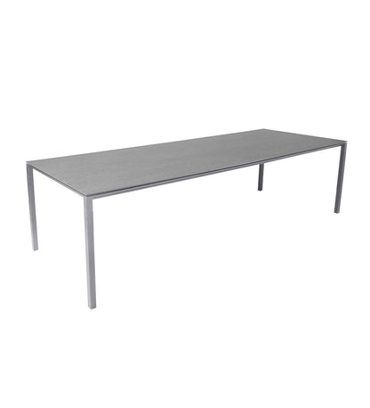 Allred Collaborative - Cane-line - Pure Rectangular Dining Table Base - Large - Pure Rectangular Dining Table Base - Large Pure Rectangular Dining Table Base - Large - Lava Grey AL 5086AL