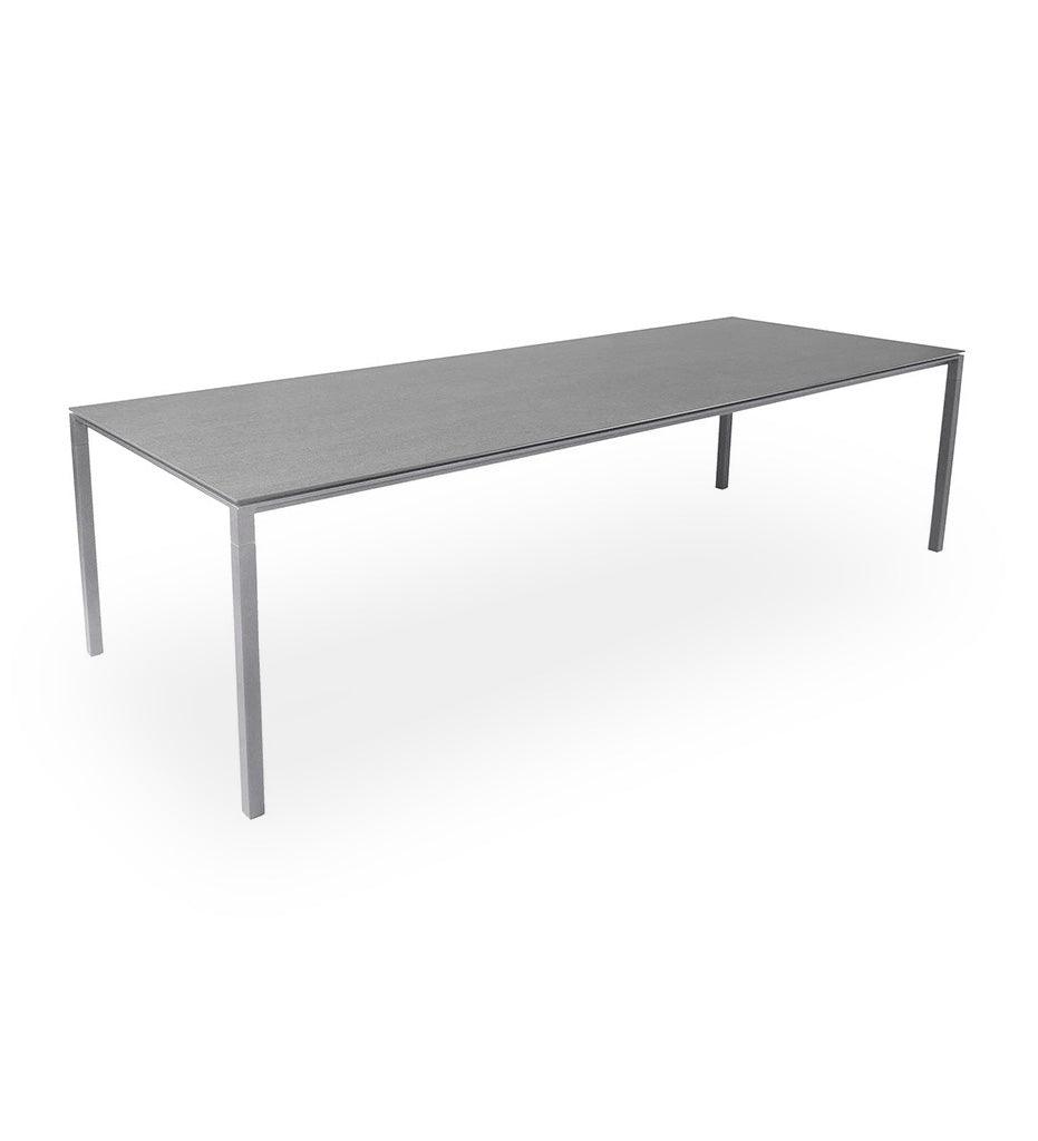 Allred Collaborative - Cane-line - Pure Rectangular Dining Table Base - Large - Pure Rectangular Dining Table Base - Large Pure Rectangular Dining Table Base - Large - Lava Grey AL 5086AL