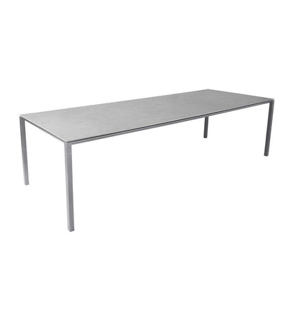 Allred Collaborative - Cane-line - Pure Rectangular Dining Table Base - Large - Pure Rectangular Dining Table Base - Large Pure Rectangular Dining Table Base - Large - Lava Grey AL 5086AL