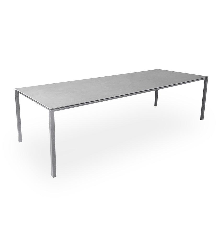 Allred Collaborative - Cane-line - Pure Rectangular Dining Table Base - Large - Pure Rectangular Dining Table Base - Large Pure Rectangular Dining Table Base - Large - Lava Grey AL 5086AL