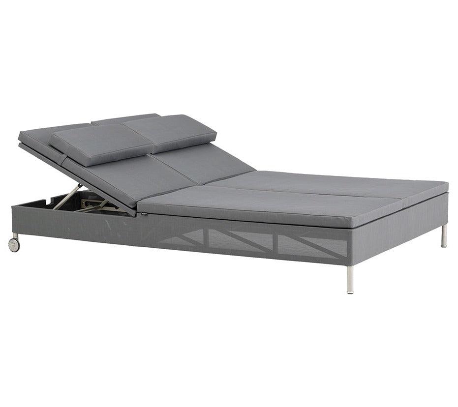 Allred Collaborative - Cane-line - Rest Double Sunbed - Rest Double Sunbed Rest Double Sunbed - Grey Tex TXSG 8511TXSG