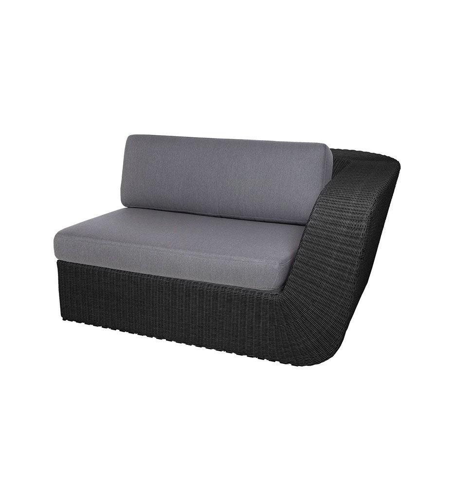 Allred Collaborative - Cane-line - Savannah 2-Seater Sofa - Left - Savannah 2-Seater Sofa - Left Savannah 2-Seater Sofa - Left - White Grey Weave LW 5541W