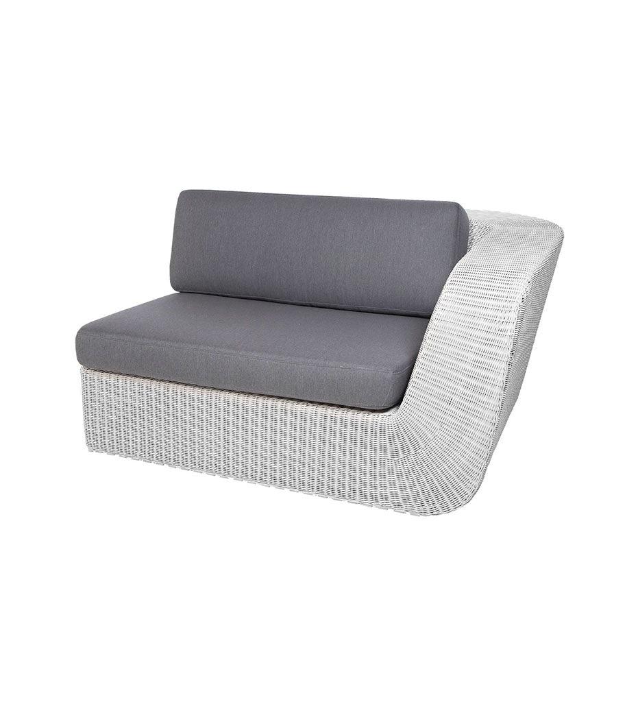 Allred Collaborative - Cane-line - Savannah 2-Seater Sofa - Left - Savannah 2-Seater Sofa - Left Savannah 2-Seater Sofa - Left - White Grey Weave LW 5541W