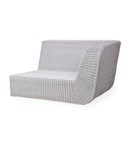 Allred Collaborative - Cane-line - Savannah 2-Seater Sofa - Left - Savannah 2-Seater Sofa - Left Savannah 2-Seater Sofa - Left - White Grey Weave LW 5541W