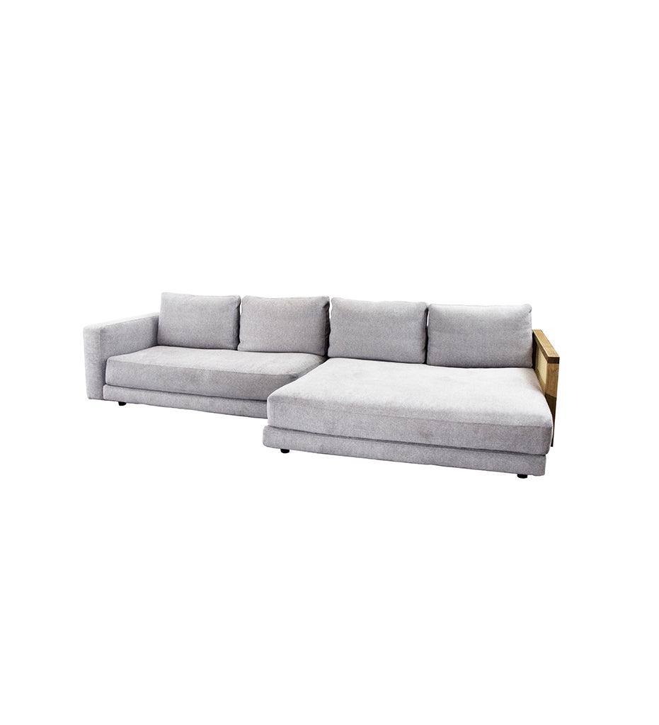 Allred Collaborative - Cane-line - Scale 2-Seater Sofa w/ Double Daybed & Mix Armrest - Left Seated - Scale 2-Seater Sofa w/ Double Daybed & Mix Armrest - Left Seated Scale 2-Seater Sofa w/ Double Daybed & Mix Armrest - Left Seated - Light Grey Ambience 3013 SCALE 103013