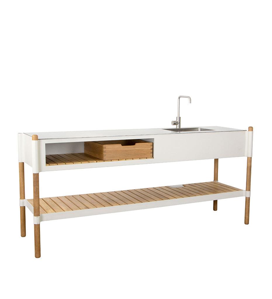 Allred Collaborative - Cane-line - Sticks Kitchen Module with Teak Shelf - Sticks Kitchen Module with Teak Shelf - 3512ASA