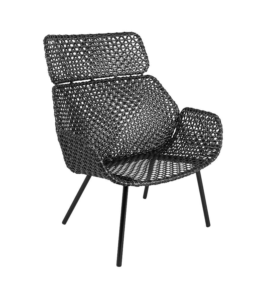 Allred Collaborative - Cane-line - Vibe Highback Chair - Vibe Highback Chair Vibe Highback Chair - Black-Anthracite SG 54107SG