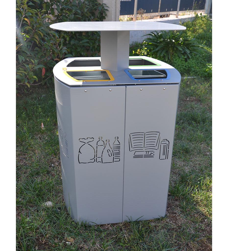 Allred Collaborative - CitySi - Windows Recycling Bin - Covered - - Windows Recycling Bin - Covered - Windows Recycling Bin - Covered - - White Aluminum 9006 WIN02_CVRD-9006