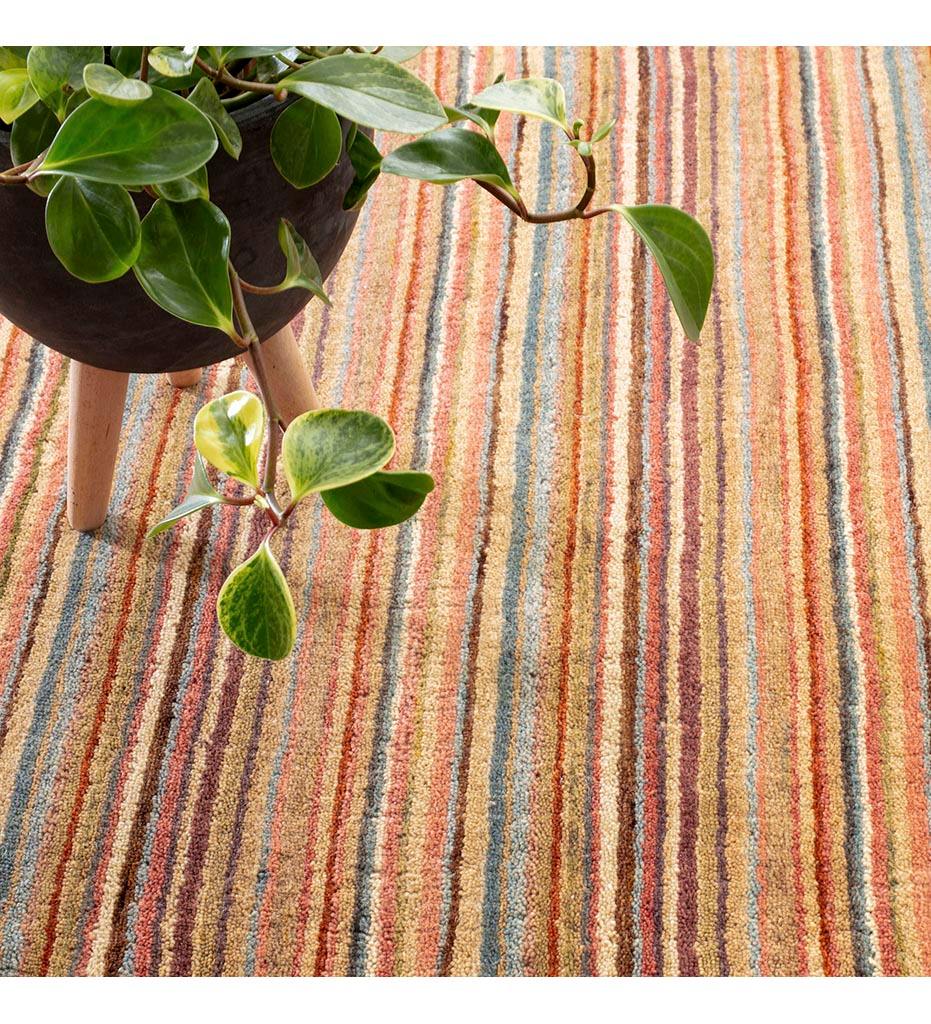 Allred Collaborative - Dash and Albert - Brindle Stripe Spice Loom Knotted Wool Rug - Brindle Stripe Spice Loom Knotted Wool Rug - RDA080-23