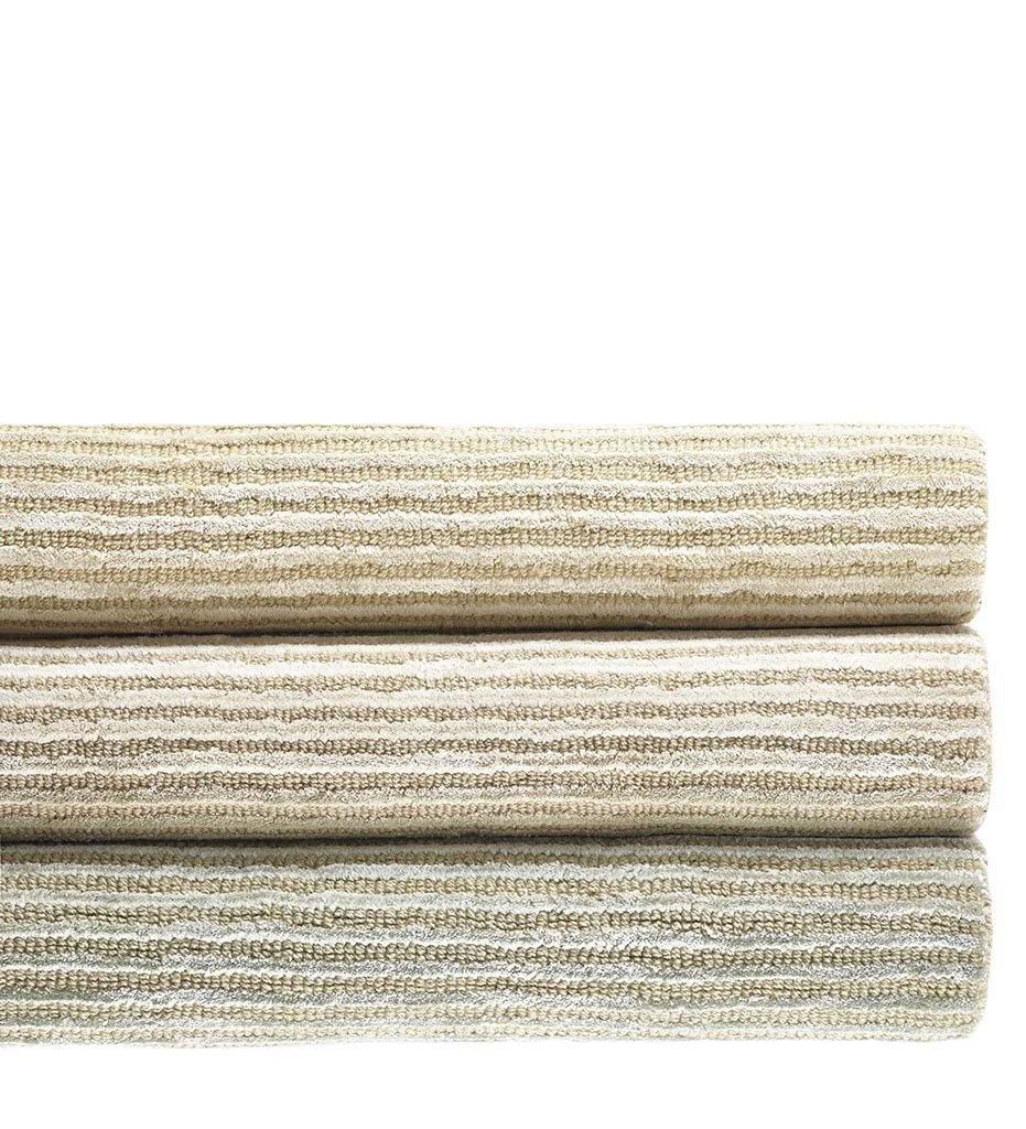 Allred Collaborative - Dash and Albert - Cut Stripe Ivory Hand Knotted Viscose / Wool Rug - Cut Stripe Ivory Hand Knotted Viscose / Wool Rug - RDA243-23