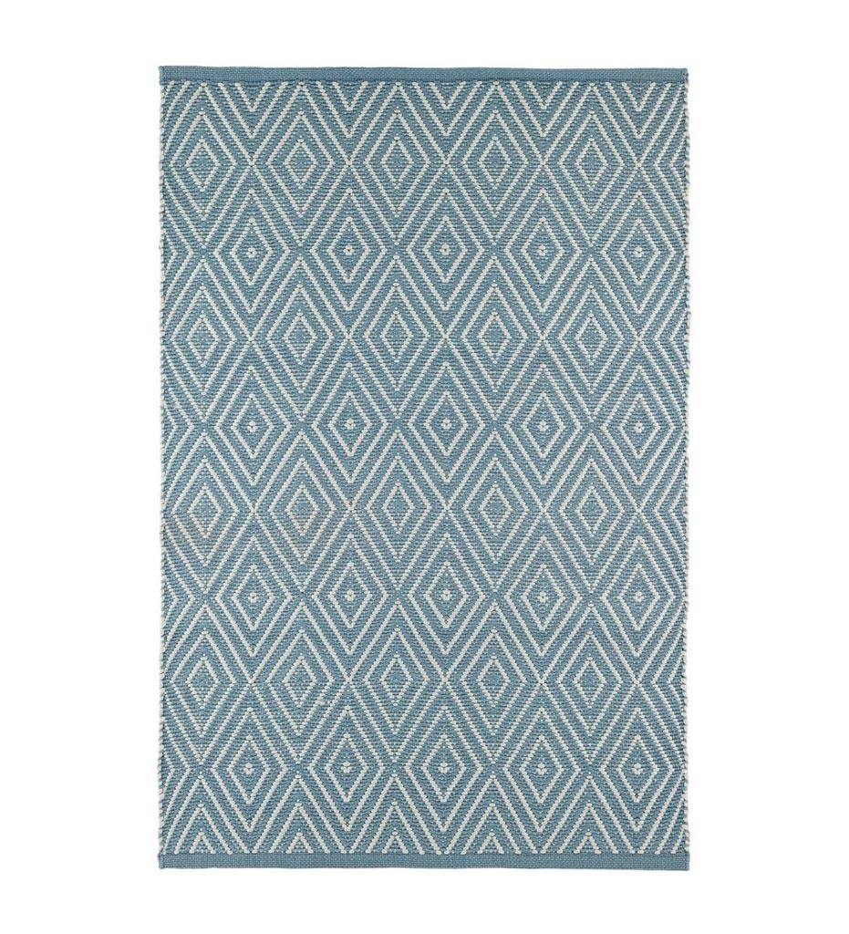 Allred Collaborative - Dash and Albert - Diamond Slate/Light Blue Indoor/Outdoor Rug - Diamond Slate/Light Blue Indoor/Outdoor Rug - RDB164-23