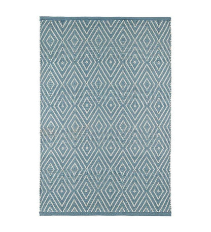 Allred Collaborative - Dash and Albert - Diamond Slate/Light Blue Indoor/Outdoor Rug - Diamond Slate/Light Blue Indoor/Outdoor Rug - RDB164-23