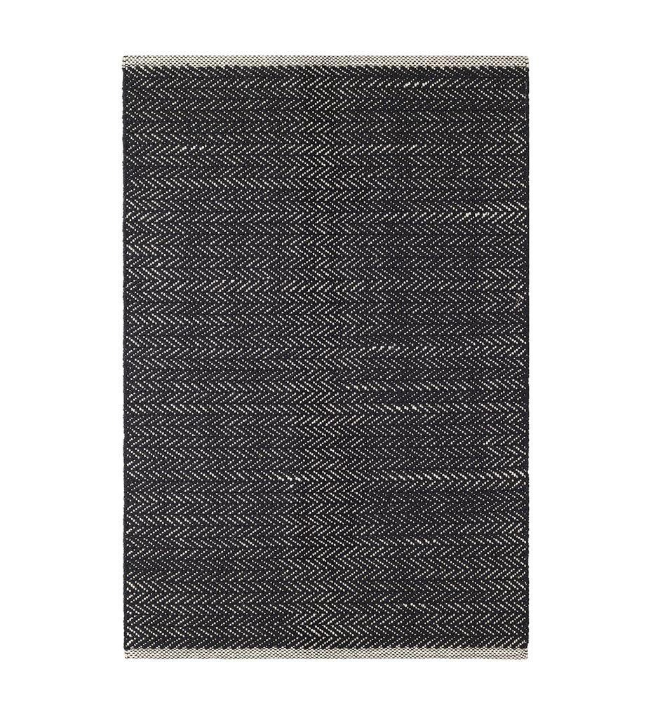 Allred Collaborative - Dash and Albert - Herringbone Black Woven Cotton Rug - Herringbone Black Woven Cotton Rug - DA970-23