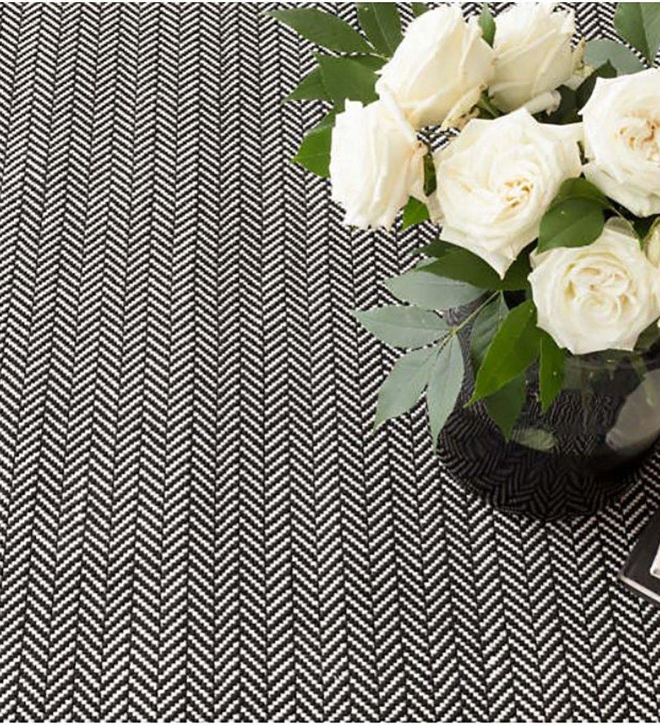 Allred Collaborative - Dash and Albert - Herringbone Black/Ivory Indoor/Outdoor Rug - Herringbone Black/Ivory Indoor/Outdoor Rug - DA971-23