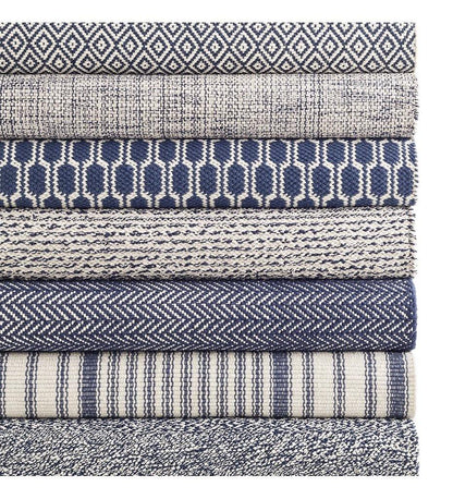 Allred Collaborative - Dash and Albert - Herringbone Indigo Woven Cotton Rug - Herringbone Indigo Woven Cotton Rug - RDA356-23