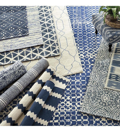 Allred Collaborative - Dash and Albert - Koto Indigo Woven Wool Rug - Koto Indigo Woven Wool Rug - DA853-23