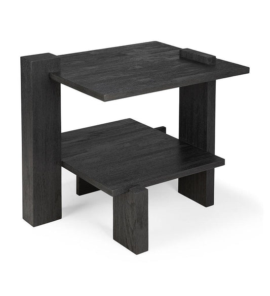 Allred Collaborative - Ethnicraft - Abstract Side Table - Teak Black Varnished - Abstract Side Table - Teak Black Varnished - 10120