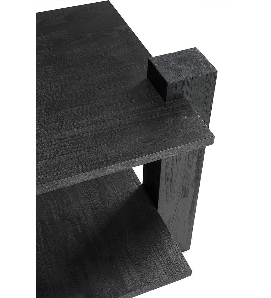 Allred Collaborative - Ethnicraft - Abstract Side Table - Teak Black Varnished - Abstract Side Table - Teak Black Varnished - 10120