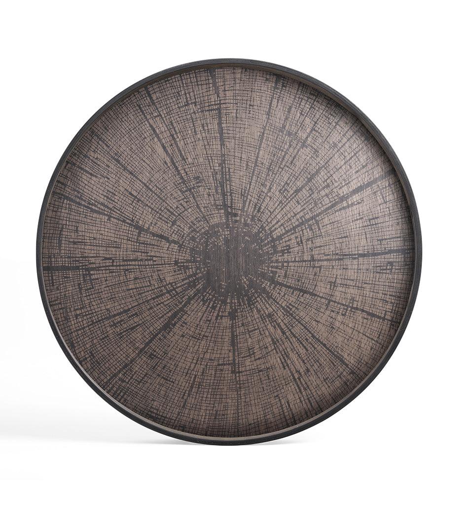 Allred Collaborative - Ethnicraft - Black Slice Wooden Tray - Round - XL - Black Slice Wooden Tray - Round - XL - 20379