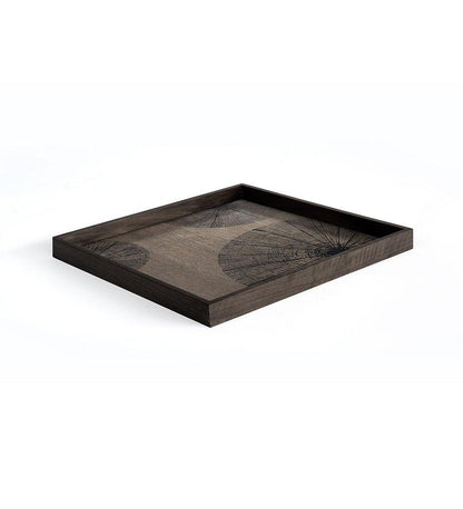 Allred Collaborative - Ethnicraft - Black Slices Wooden Tray - Square - L - Black Slices Wooden Tray - Square - L - 20565