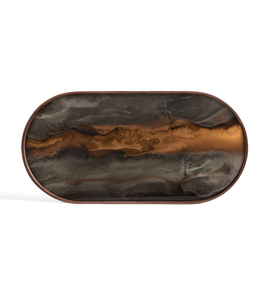 Allred Collaborative - Ethnicraft - Bronze Organic Glass Tray - Oblong - M - Bronze Organic Glass Tray - Oblong - M - 20369